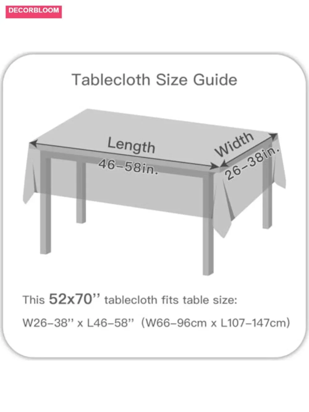 Waterproof Spillproof Wrinkle Resistant Weaved Texture Tablecloth 52x70